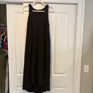 Athleta Sleeveless Black Midi Dress - Women's Dress
